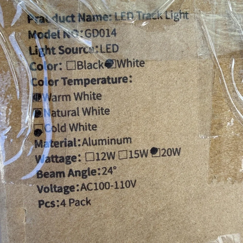 Aisilan 20W LED Track Light Heads 4 Pack H Type Dimmable Warm White CRI97 Indoor